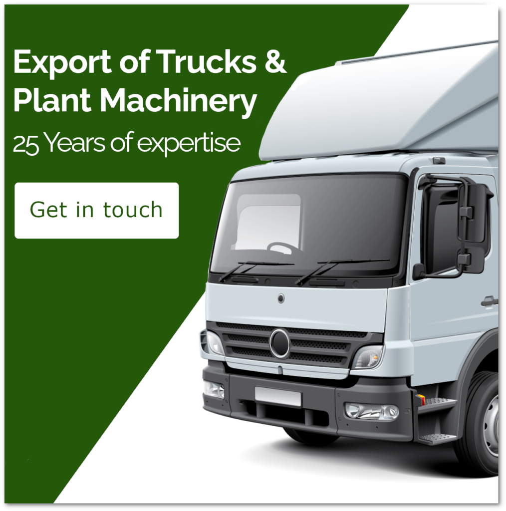 UK truck and plant machinery vehicle-export Malaysia